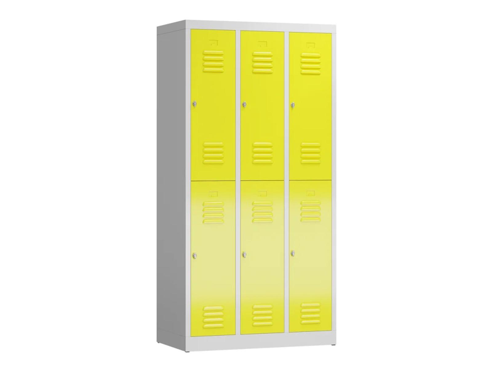 Schulspind doppelstöckig - 3 Abteile 300mm Abteilbreite