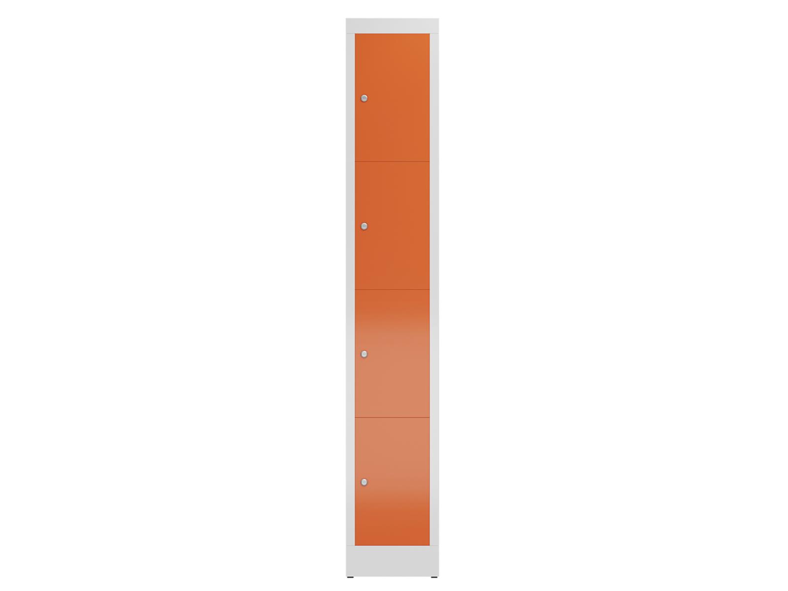 Schließfachschrank Serie Spindmax® Spind - 4 Fächer / 1 Abteil 300mm Abteilbreite