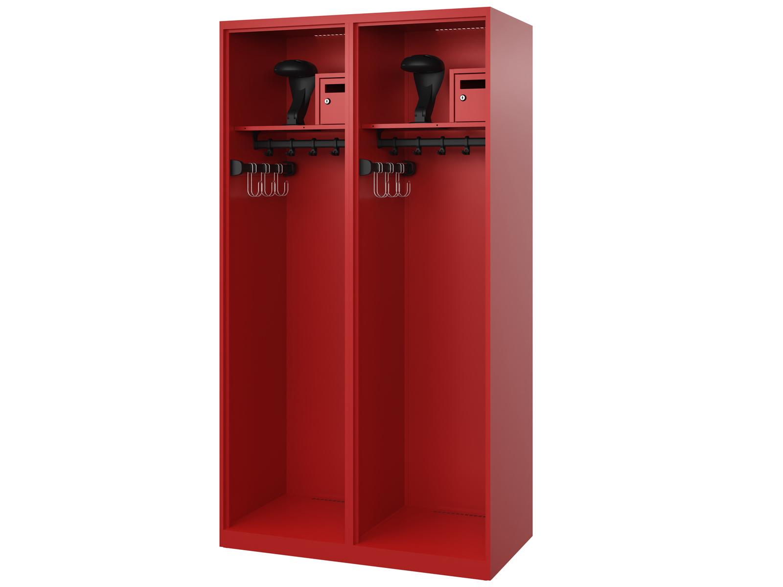 Feuerwehrspind Solid 2 Abteile - 600mm Tief