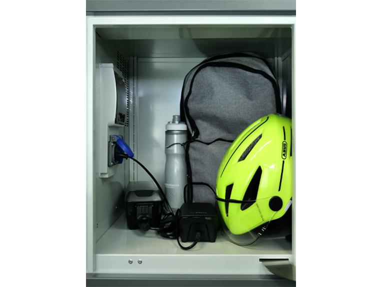 E-Bike Ladestation / Ladeschrank - 4 Ladeeinheiten aus Stahl IP 44 Outdoor
