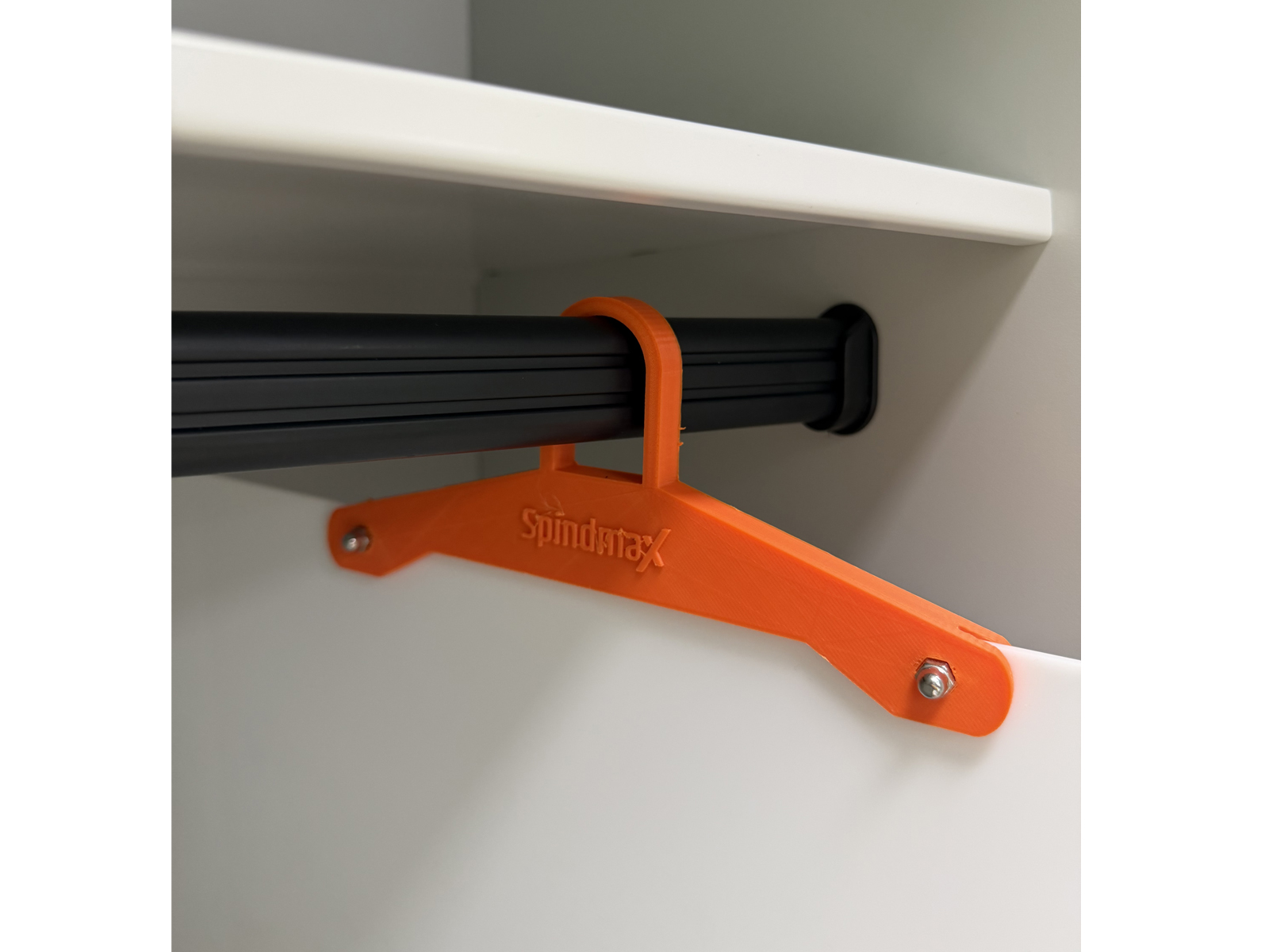 Trennwand mit geschlossener Halterung 106,5cm hoch aus Acryl - Weiß