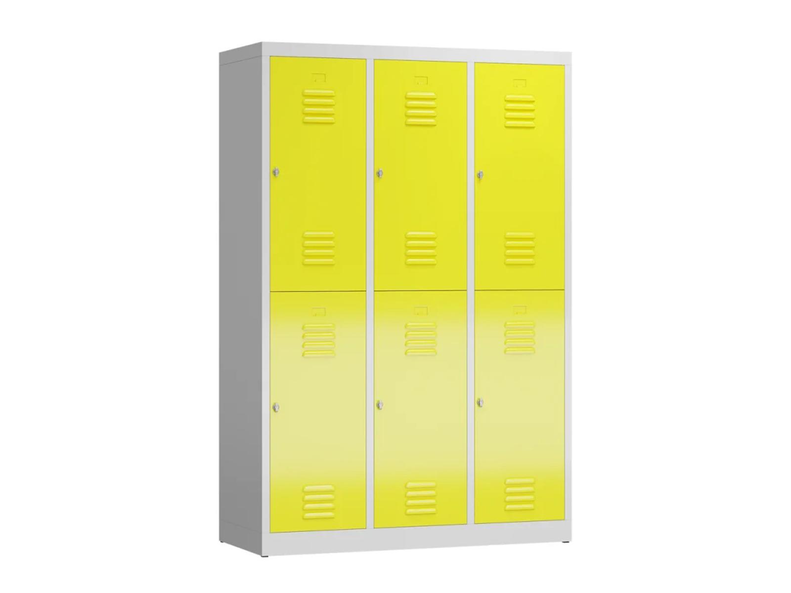 Schulspind doppelstöckig - 3 Abteile 400mm Abteilbreite