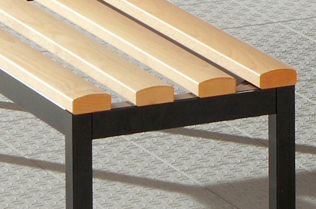 Sitzbank Eco doppelseitig mit Rückenlehne - 1000mm breit