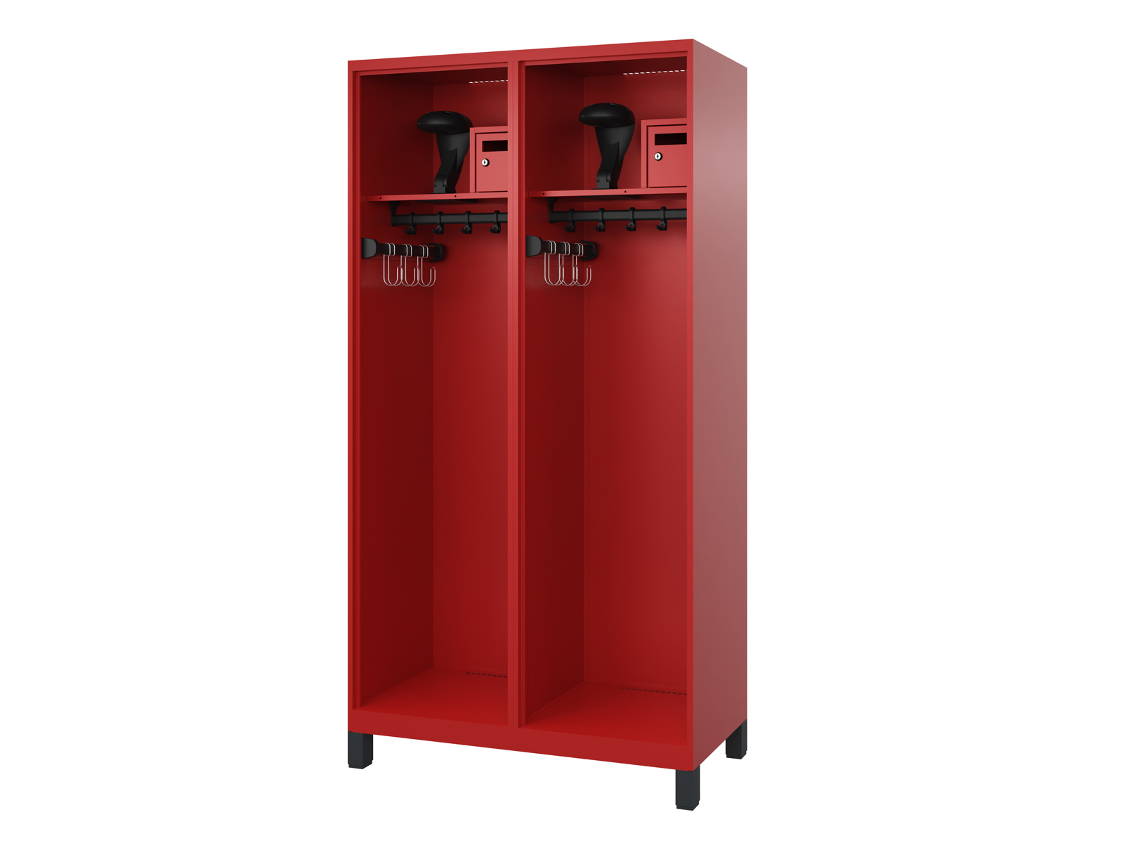 Feuerwehrspind Solid 2 Abteile - 500mm Tief