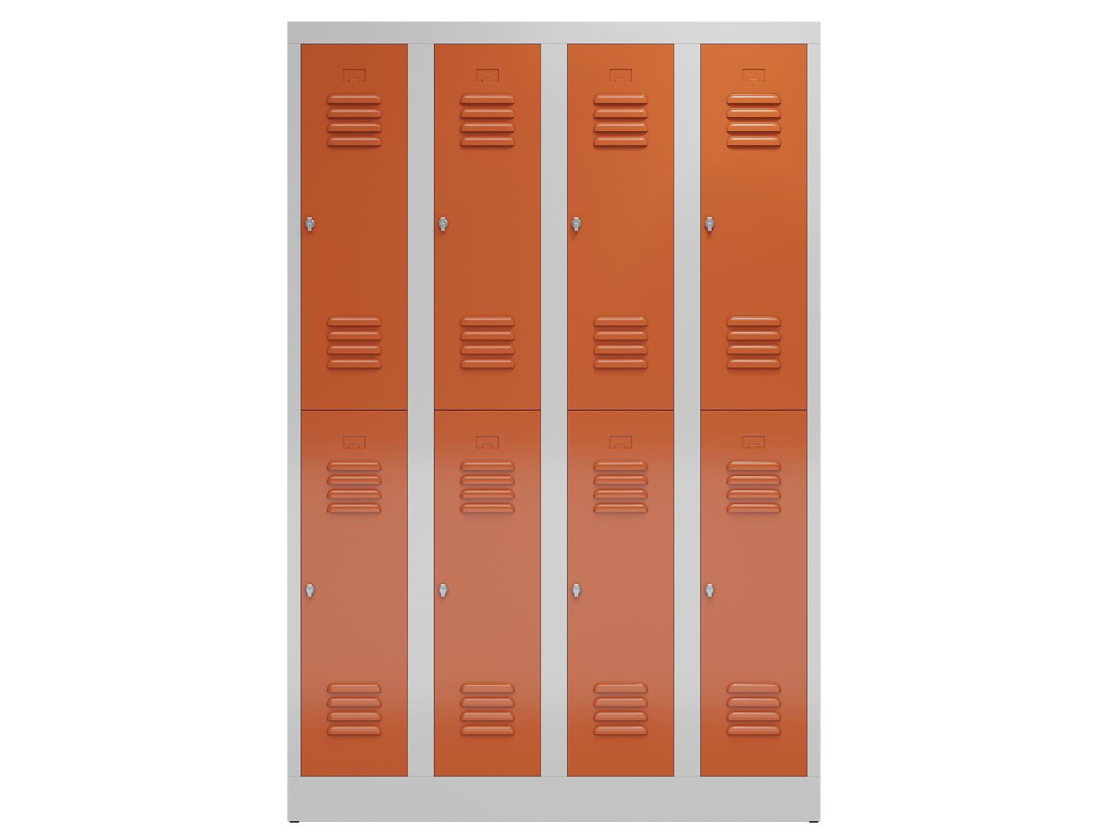 Spindschrank Serie Spindmax® Spind doppelstöckig - 4 Abteile 300mm Abteilbreite