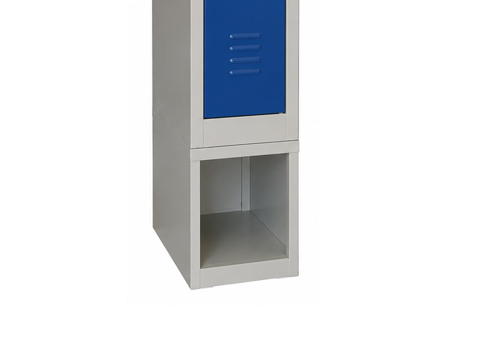 Spind Serie Ideal Spind doppelstöckig mit Schuhbox - 1 Abteil 300mm Abteilbreite