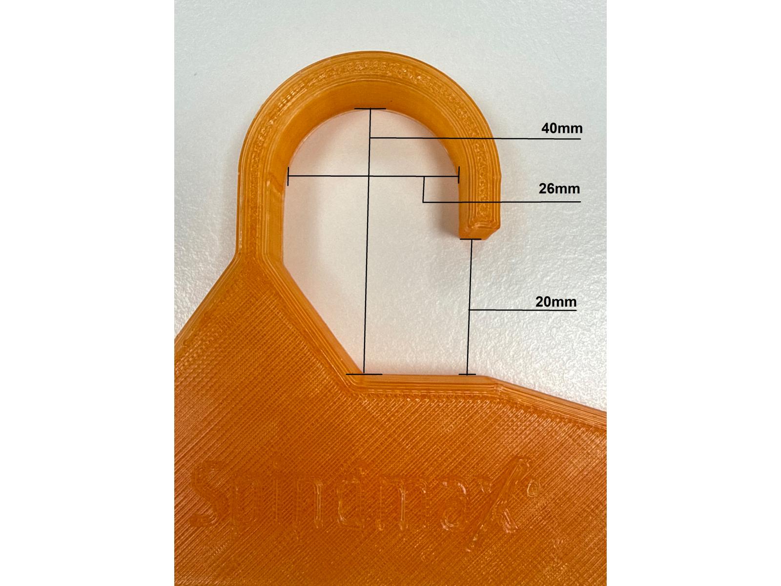 Trennwand mit offener Halterung 106,5cm hoch aus Acryl - Weiß