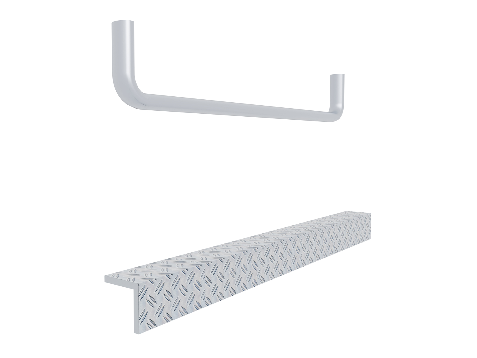 Aluminium-Trittkante + Aluminium-Haltegriff