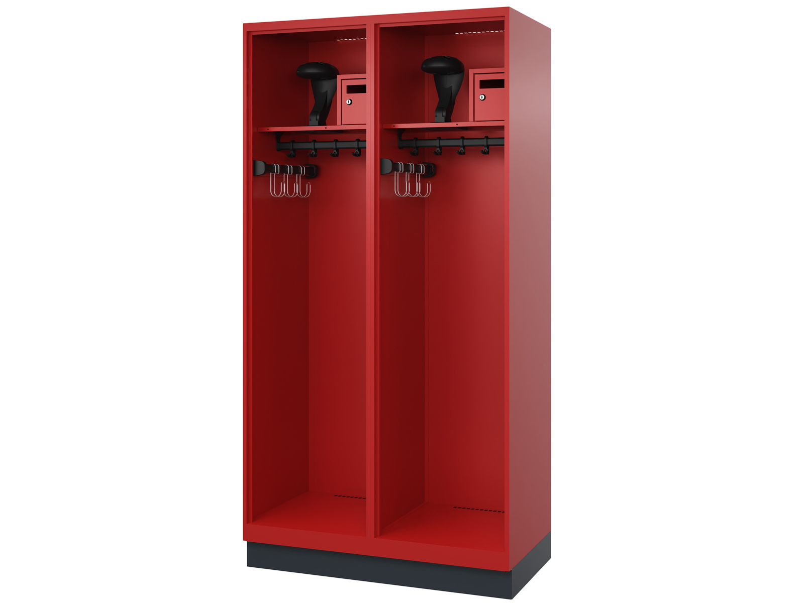 Feuerwehrspind Solid 2 Abteile - 500mm Tief