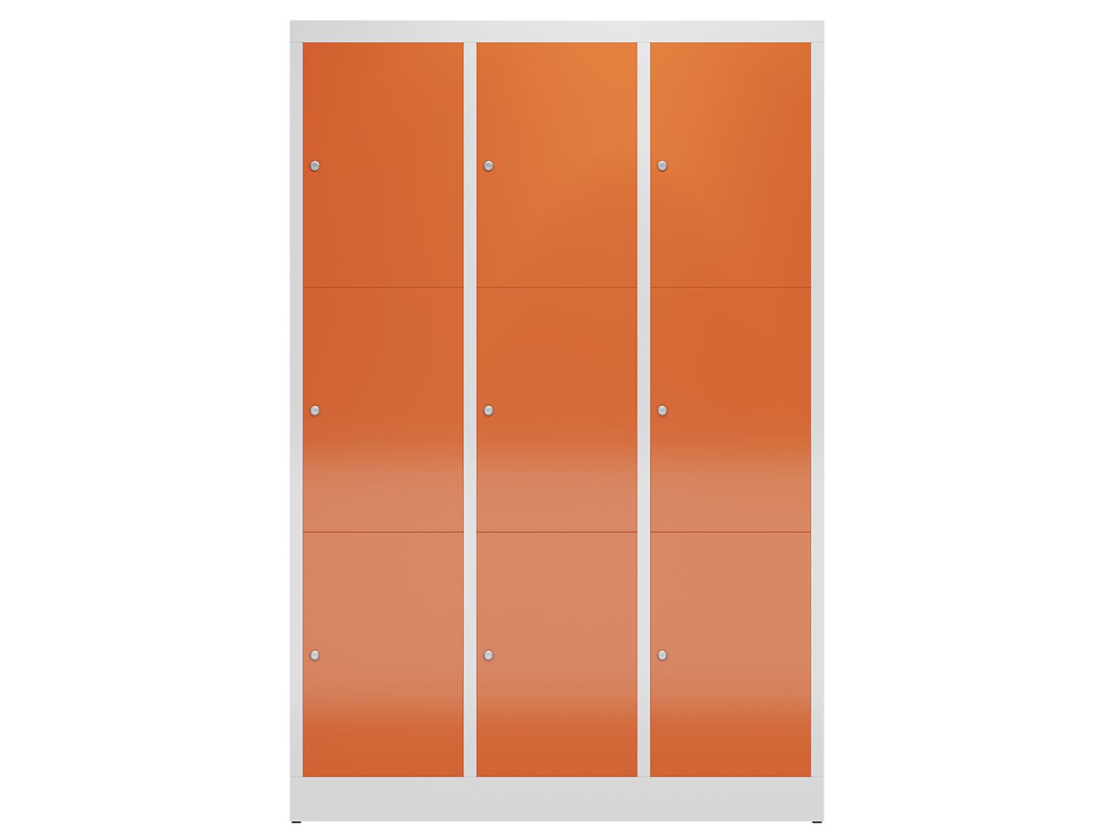 Schließfachschrank Serie Spindmax® Spind - 9 Fächer / 3 Abteile 400mm Abteilbreite