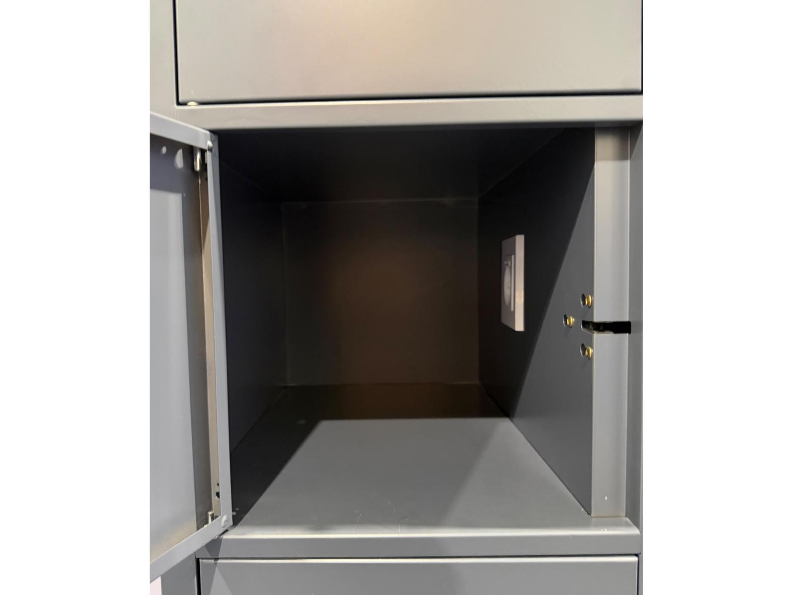 E-Spind Schließfachschrank Serie Spind ONE - 10 Fächer / 2 Abteile mit 4 integrierten Schließmöglichkeiten