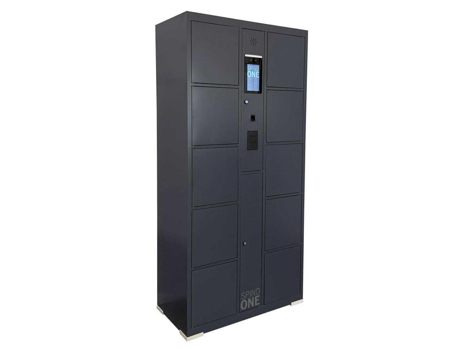 E-Spind Schließfachschrank Serie Spind ONE - 10 Fächer / 2 Abteile mit 4 integrierten Schließmöglichkeiten