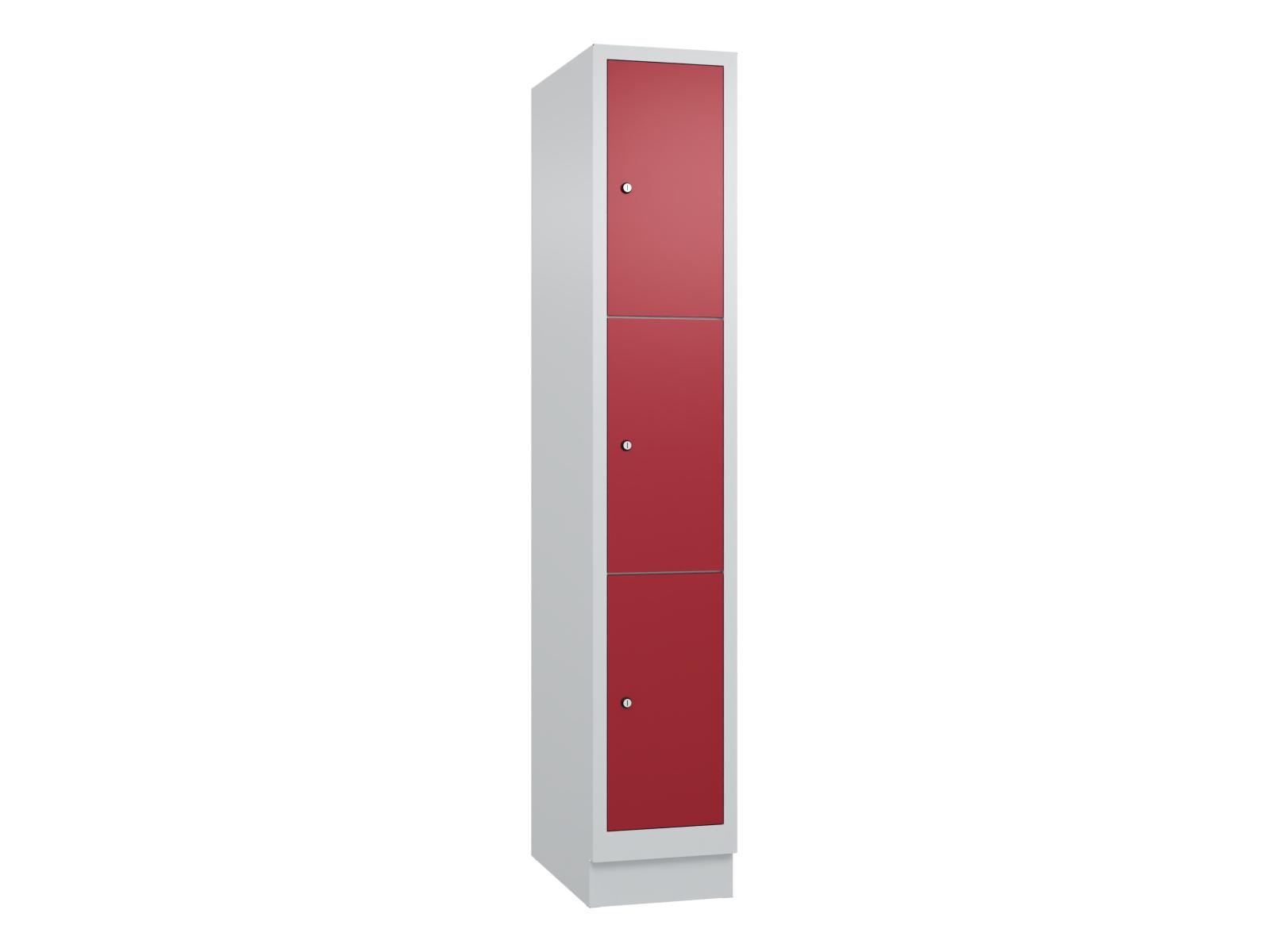 Schließfachschrank S2000 Classic drei Fächer übereinander - 1 Abteil 300mm Abteilbreite