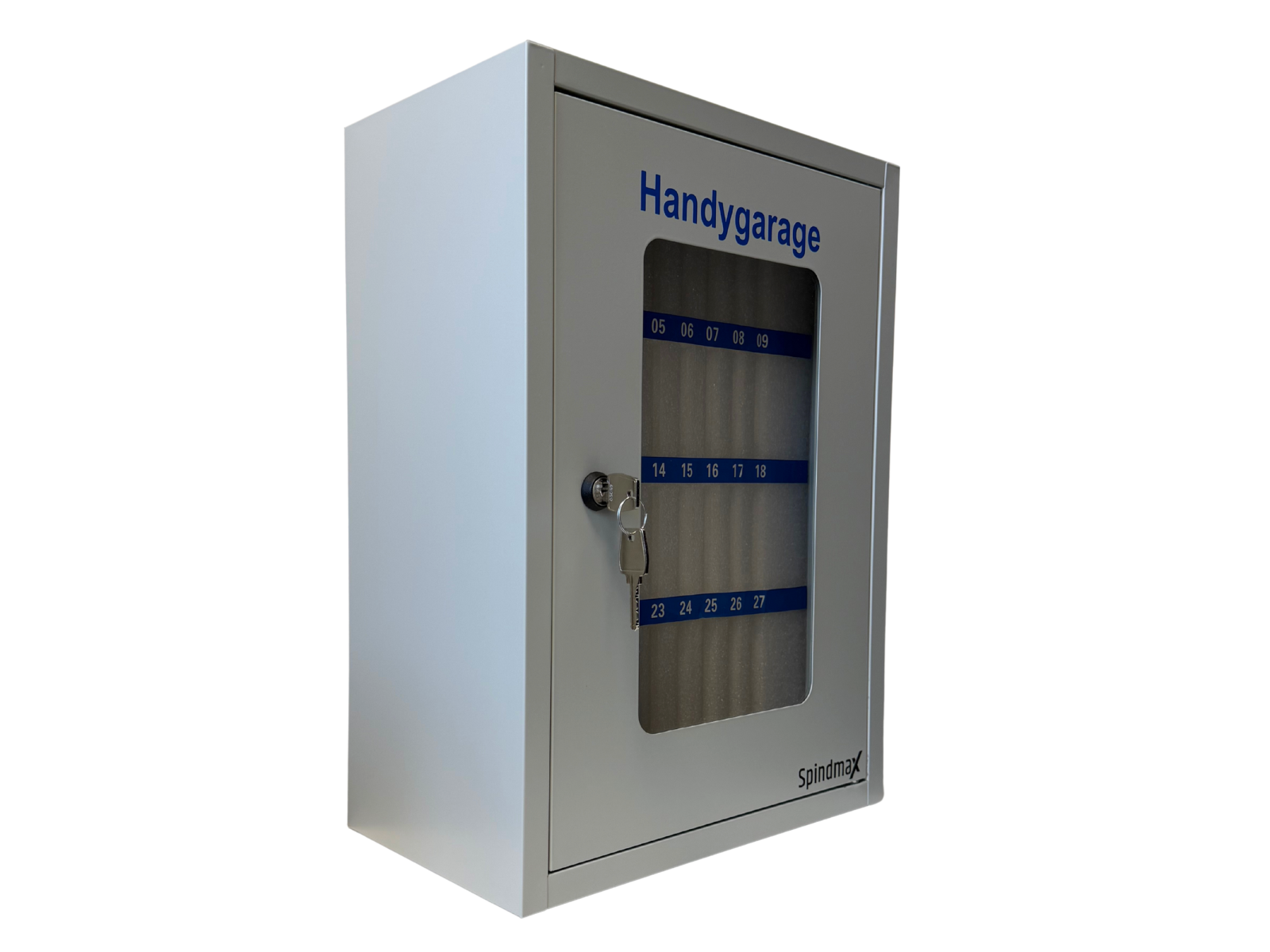 Handytresor aus Stahl mit 36 Slots mit Zylinderschloss Gleichschließend
