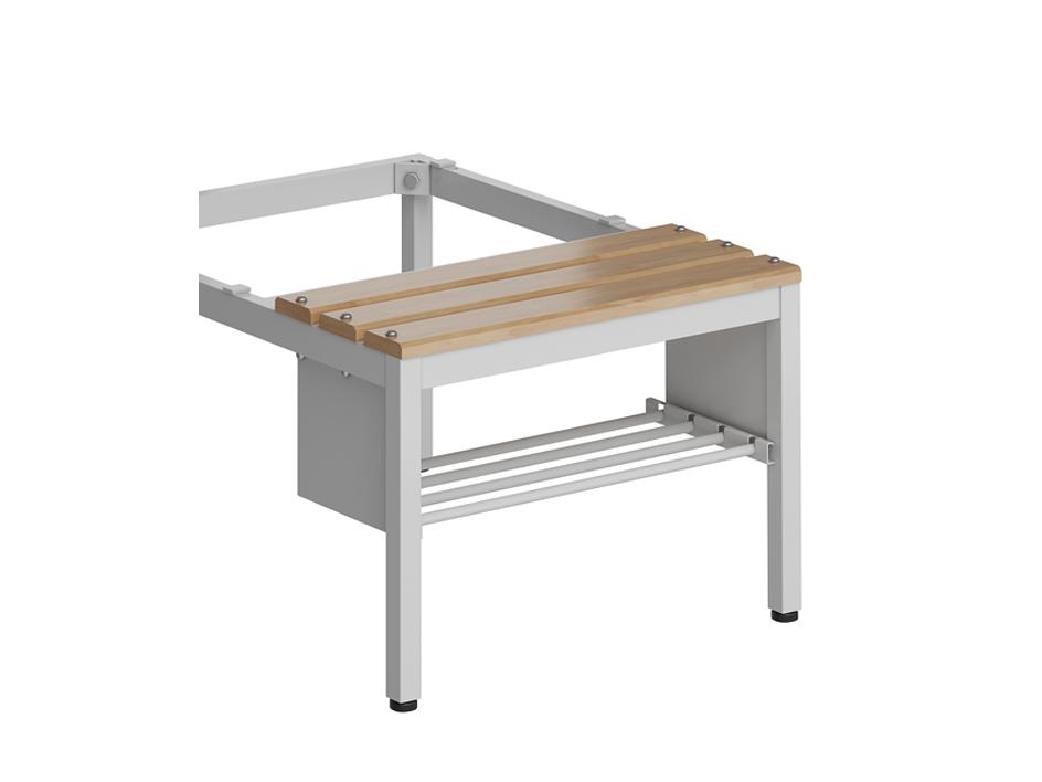 Sitzbankuntergestell mit Schuhrost Spindmax® - 3 Abteile 300mm Abteilbreite