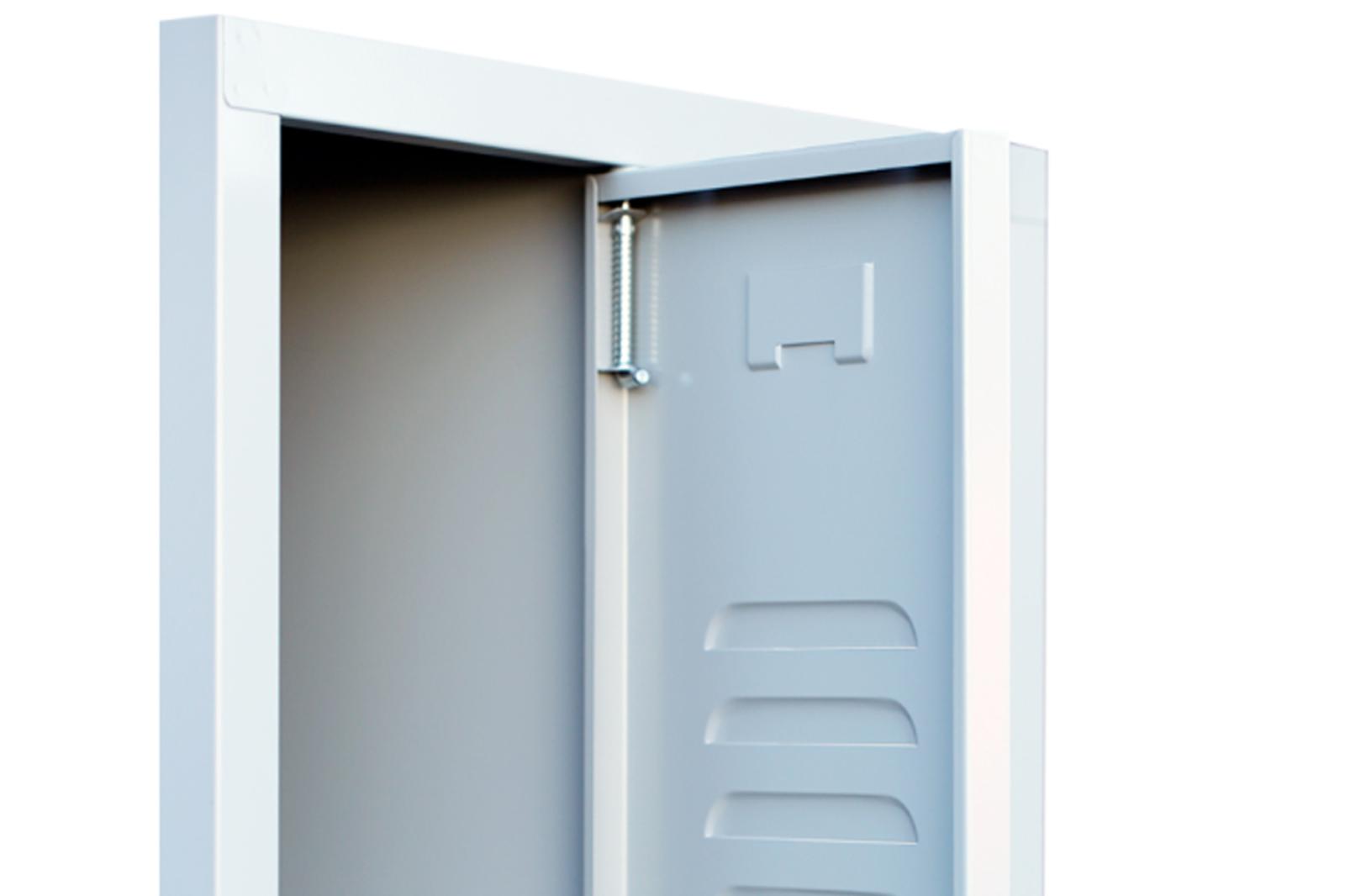 Spindschrank Serie Spindmax® Spind doppelstöckig mit Sitzbankuntergestell - 2 Abteile 300mm Abteilbreite