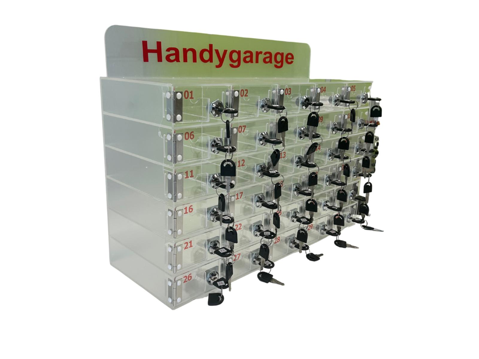 Handybox aus Acryl mit 30 Fächern