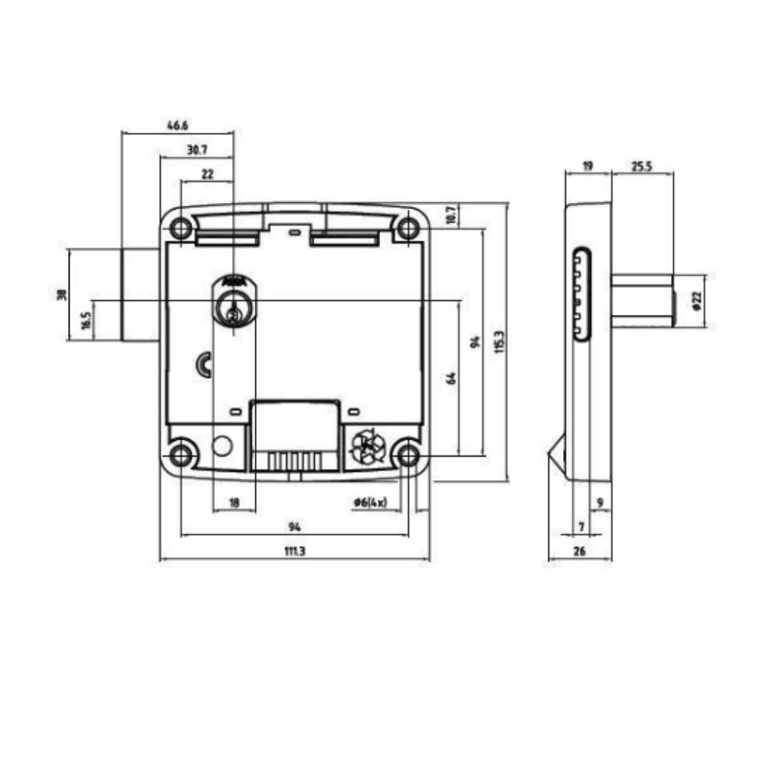 ASSA E-Lite Münzpfandschloss