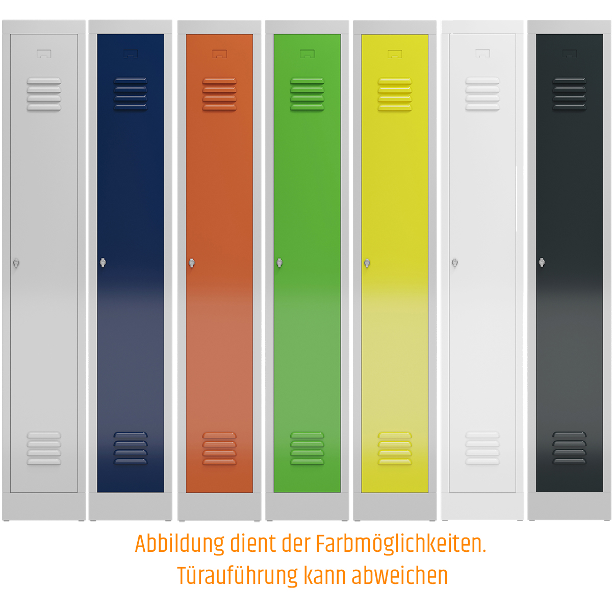 Spindschrank Serie Spindmax® Spind doppelstöckig mit Sitzbankuntergestell - 1 Abteil 300mm Abteilbreite