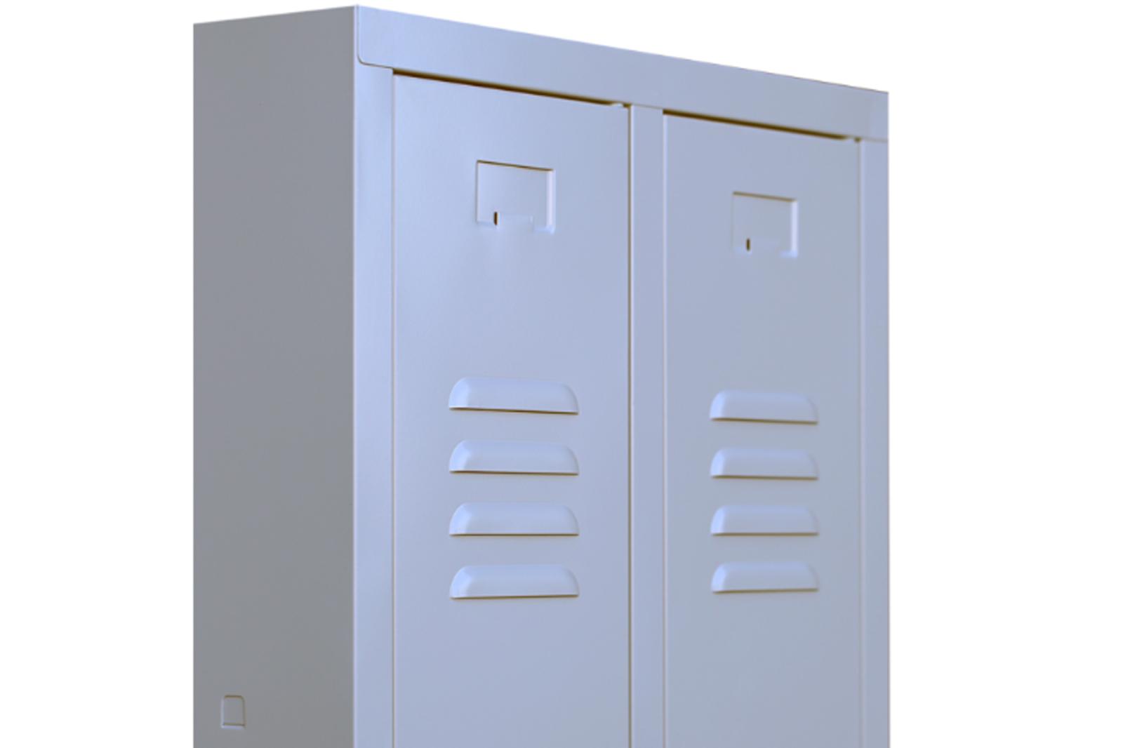 Spindschrank Serie Spindmax® Spind doppelstöckig mit Sitzbankuntergestell - 2 Abteile 400mm Abteilbreite